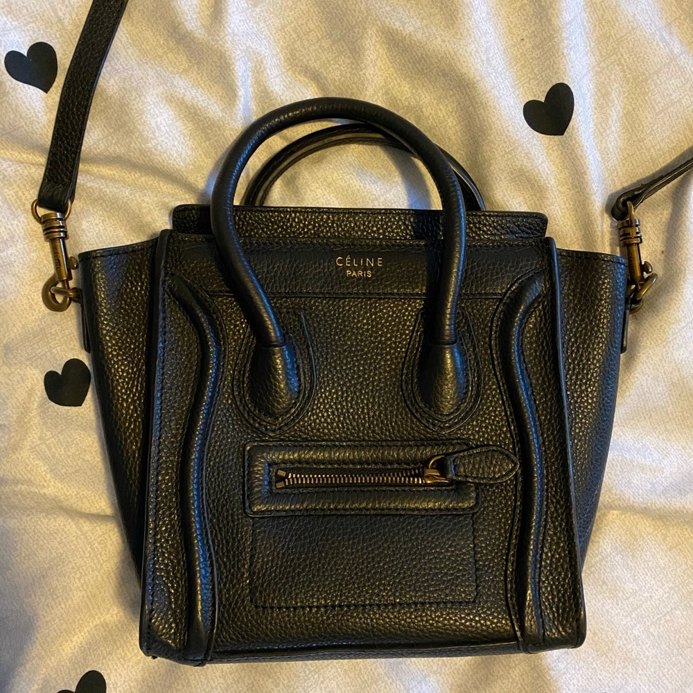 Small Celine style fashion bag black